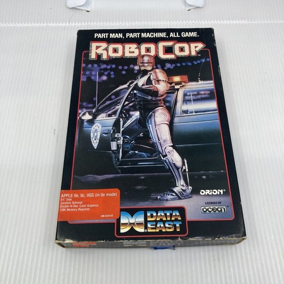 RoboCop PC Computer Game Apple iie, iic, iiGS Complete DATA EAST Vintage 1988 - Picture 1 of 11